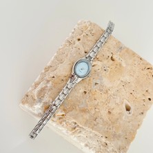 Vesce Atelier Rive Gümüş Saat Mavi