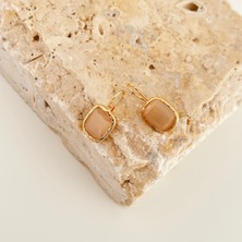 Vesce Atelier Kalsedon Drop Küpe Kahve