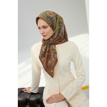 Silk Home Viskon Velora Eşarp Kahverengi Dört Mevsim 90X90