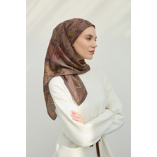 Silk Home Viskon Velora Eşarp Kahverengi Dört Mevsim 90X90