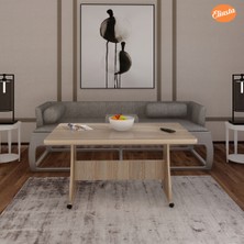 Eliusta Tekerlekli MDF Çok Amaçlı Masa & Orta Sehpa | Salon, Ofis, Ev-Ofis | 118×68 | Leke Tutmaz