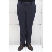 Toricelli Fistan Store Erkek Düz Yüksek Bel Rahat Kalıp Yandan Cepli Boru Paça Büyük Beden Kışlık Yünlü Kumaş Pantolon