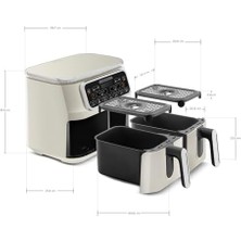 Storemax Aır Pro Cook Duo Köz Xxxl 8 L Aırfryer  Beıge