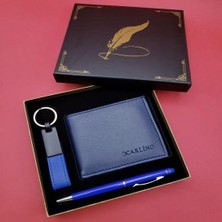 Costurera Mavi Cüzdan Anahtarlık Kalem Dekoratif Hediyelik