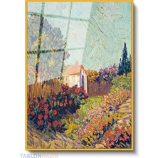 Tablonhazır Dikey Çerçeveli Cam Unlu Manzara Modern Ev Dekoru Duvar Sanatı Ev Ofis Tablosu