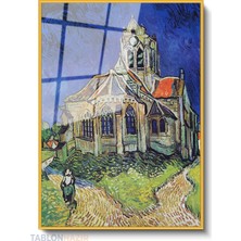 Tablonhazır Dikey Çerçeveli Cam Vangogh 35 Modern Ev Dekoru Duvar Sanatı Ev Ofis Tablosu