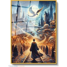 Tablonhazır Dikey Çerçeveli Cam Harry Potter 5 Modern Ev Dekoru Duvar Sanatı Ev Ofis Tablosu