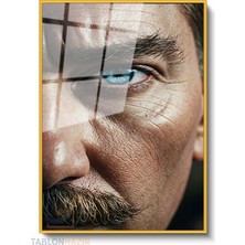 Tablonhazır Dikey Çerçeveli Cam Ataturk Yarim Portre Modern Ev Dekoru Duvar Sanatı Ev Ofis Tablosu