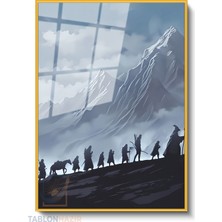 Tablonhazır Dikey Çerçeveli Cam Lotr 2 Modern Ev Dekoru Duvar Sanatı Ev Ofis Tablosu