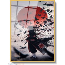 Tablonhazır Dikey Çerçeveli Cam Itachi1 Modern Ev Dekoru Duvar Sanatı Ev Ofis Tablosu