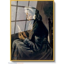 Tablonhazır Dikey Çerçeveli Cam Vangogh 55 Modern Ev Dekoru Duvar Sanatı Ev Ofis Tablosu