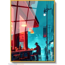 Tablonhazır Dikey Çerçeveli Cam Tekbaşına1 Modern Ev Dekoru Duvar Sanatı Ev Ofis Tablosu