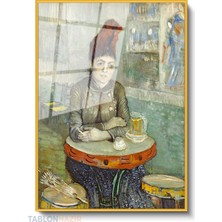 Tablonhazır Dikey Çerçeveli Cam Vangogh 85 Modern Ev Dekoru Duvar Sanatı Ev Ofis Tablosu