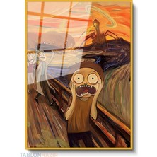 Tablonhazır Dikey Çerçeveli Cam Cizgi Fantastik Modern Ev Dekoru Duvar Sanatı Ev Ofis Tablosu