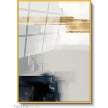 Tablonhazır Dikey Çerçeveli Cam Soyut 0044 1 Modern Ev Dekoru Duvar Sanatı Ev Ofis Tablosu