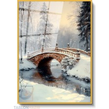 Tablonhazır Dikey Çerçeveli Cam Karli Kopru Modern Ev Dekoru Duvar Sanatı Ev Ofis Tablosu