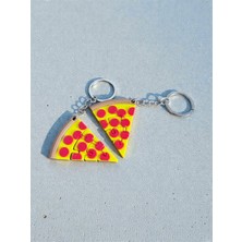 ADA 3D Hareketli Dilimli Pizza Anahtarlık - En Sevdiğiniz Lezzetin Eğlenceli Hali
