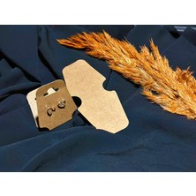 Orbak Kağıtçılık 100 Adet Kraft Takı Kartı 12,2×5,3 cm | Küpe Kolye Bileklik Sunum & Sergi Kartı