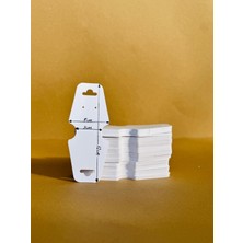 Orbak Kağıtçılık 100 Adet Bristol Beyaz Takı Sergi Kartı | 12,2×5,3 cm Küpe Kolye Bileklik Kartı