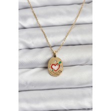 Stillove 316L Çelik Zincir Gold Renk Kalp Figürlü Kadın Kolye
