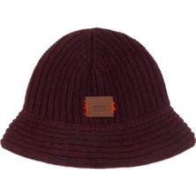 Nordbron Koyu Bordo Kadın Şapka Jucki Knit Bucket Hat