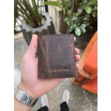 Visso Leather Visso 114 Hakiki Deri Kimlik Bölmeli Fermuarlı Isme Kişiye Özel Cüzdan Çanta