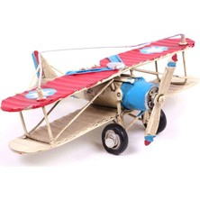 Costurera Metal Uçak Çift Kanatlı Biblo Dekoratif Hediyelik