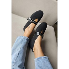 Topukla Ops 075 01 Topukla Kadın Deri Toka Detaylı Babet