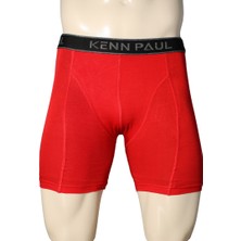 Kenn Paul Bambu Uzun Paçalı Sporcu Boxer -Kırmızı Nefes Alır, Konforlu