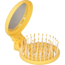 Proco Beauty Makaron Saç Fırçası-Üç Boyutlu 3D Esnek Aynalı Çanta Boy Saç Fırçası-Compact Detangler