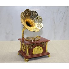 Just Cheap Store Gramofon Müzik Kutusu Kahverengi