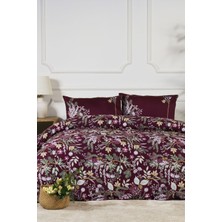 Elart Alvera Nevresim Takımı Çift Kişilik %100 Pamuk Saten (200X220 Cm) Mürdüm