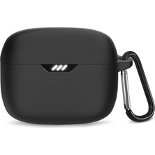 Caseonn Jbl Tune Buds 2 Kılıf Askı Aparatlı Mat Silikon Siyah