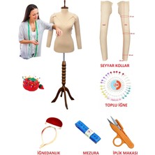 Manken İstanbul Dikiş Seti Seyyar Kollu 38 Beden Sünger İğne Batabilen Terzi Mankeni Prova Mankeni