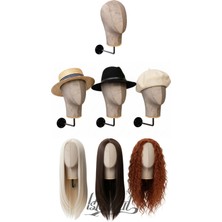 Manken İstanbul Duvara Monte Kumaş Kaplı Aksesuar Mankeni Şapka Mankeni Peruk Mankeni