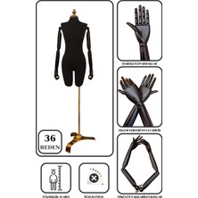 Manken İstanbul 36 Beden Gold Ayaklı Pantolon Giyebilen Terzi Mankeni Vitrin Mankeni Prova Mankeni