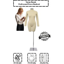 Manken İstanbul 40 Beden Tam Profesyonel Kollu Yarım Bacak Prova Mankeni Terzi Mankeni