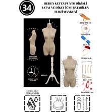 Manken İstanbul Dikiş Takım Setli - Özel Punto Kumaş - 34 Beden Pantolon Giyebilen İğne Batabilen Terzi Mankeni