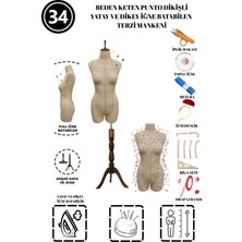 Manken İstanbul Dikiş Takım Setli - Özel Punto Kumaş - 34 Beden Pantolon Giyebilen İğne Batabilen Terzi Mankeni