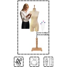 Manken İstanbul Pantolon Giyebilen 40 Beden Süngerli Terzi Mankeni Prova Mankeni Lüks Ayaklı Pac-01