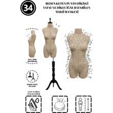 Manken İstanbul Özel Punto Kumaş - 34 Beden Pantolon Giyebilen İğne Batabilen Terzi Mankeni