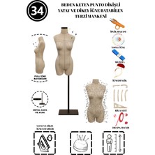 Manken İstanbul Dikiş Takım Setli - Özel Punto Kumaş - 34 Beden Pantolon Giyebilen İğne Batabilen Terzi Mankeni