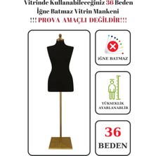 Manken İstanbul Gold Ayaklı 36 Vitrin Amaçlı İğne Batmaz Terzi Mankeni Vitrin Mankeni