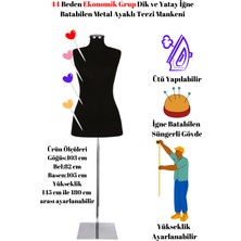 Manken İstanbul 44 Beden Dik ve Yatay I?ğne Batabilen Sünger Metal Ayaklı Terzi Mankeni