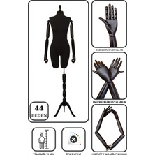 Manken İstanbul 44 Beden Ahşap Kollu İğne Batmaz Vitrin Amaçlı Terzi Mankeni Vitrin Mankeni