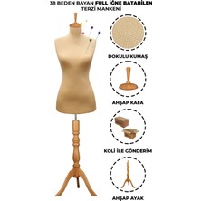 Manken İstanbul 38 Beden Özel Jardonlu Ten Rengi Kumaş İğne Batabilen Terzi Mankeni Prova Mankeni