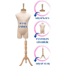 Manken İstanbul 6 Yaş Pantolon Giyebilen Çocuk Terzi Mankeni Vitrin Mankeni (İğne Batmaz)