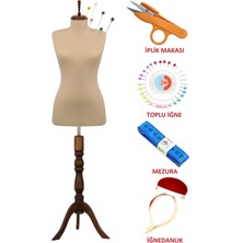 Manken İstanbul Dikiş Setli Sünger İğne Batabilen 40 Beden Terzi Mankeni Prova Mankeni