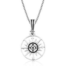 Aya Diamond Gümüş Pusula Kolye