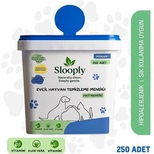 Slooply 1X250 Yaprak-Kova Evcil Hayvan Kedi Köpek Pati ve Vücut Temizleme Mendili